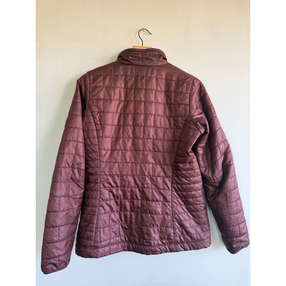 Patagonia Nano Puff Jacket Womens Gorpcore Medium Burgundy Red Quilted Insulated - Picture 8 of 11